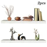 Riarevt Floating Shelves White Bathroom, White Wall Shelves for Living Room Kitchen Bathroom, Floati | Amazon (US)