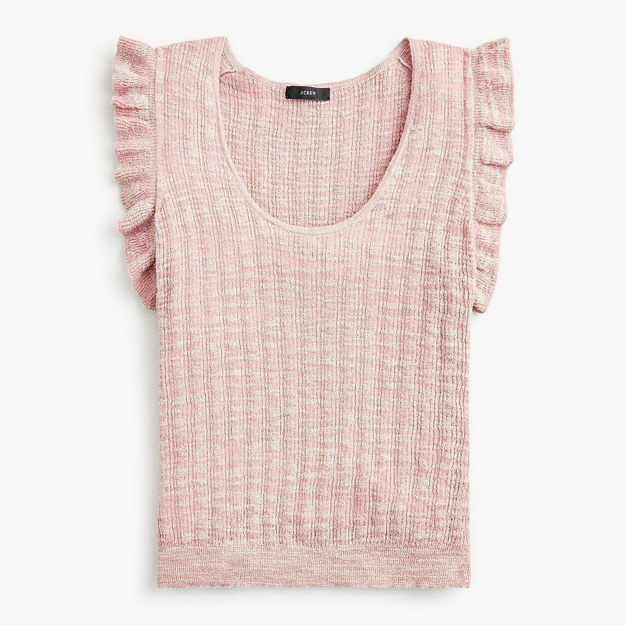 Ruffle sweater tank in linen blend | J.Crew US