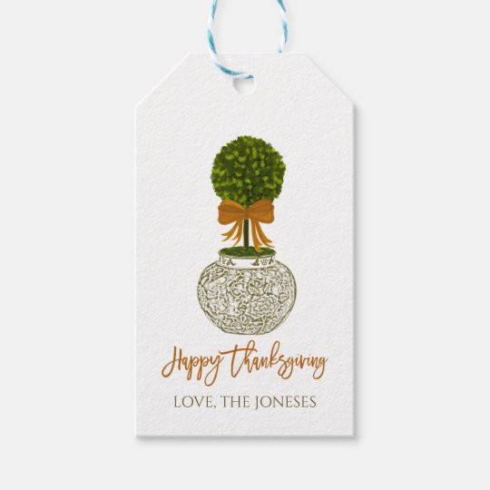 Fall Ginger Jar Gift Tags | Zazzle
