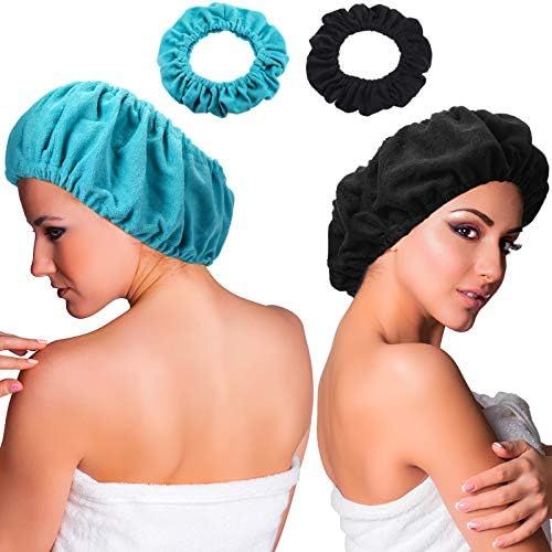 2 Pieces Terry Cloth Hair Band Head Wrap Hair Holder Makeup Shower Headband for Makeup Face Wash | Amazon (US)