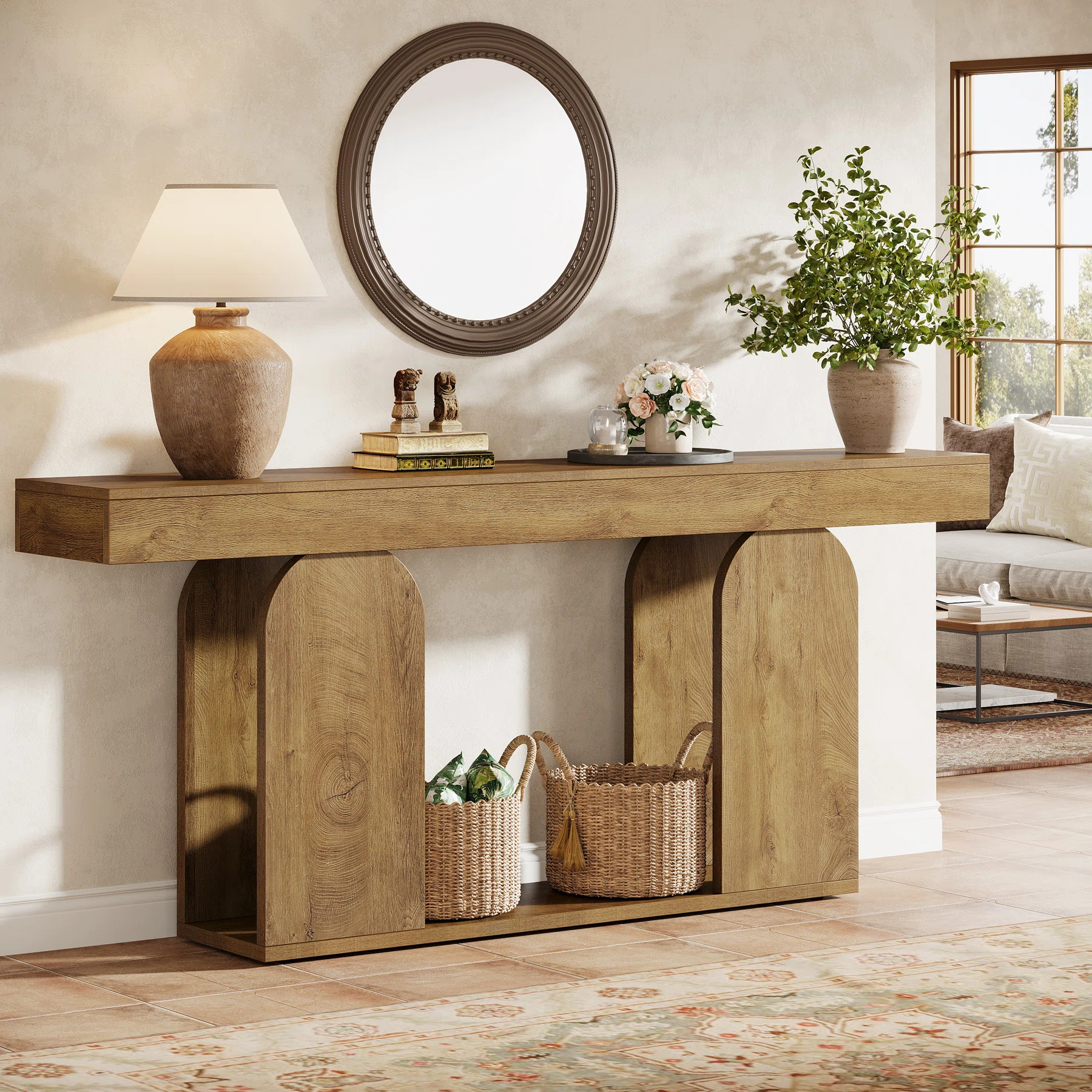 Gouldner 70.9" Long Console Table Farmhouse & Rustic Style | Wayfair North America