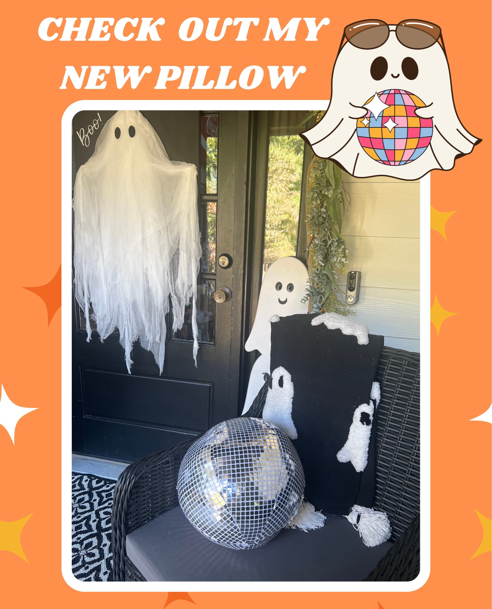 While I was at Michael’s, I found the perfect pillow to go on my porch! If you’ve been following recently, you know that I love disco balls! This pillow is the perfect addition to my ghost party! And guess what? It’s on sale right now! 

#LTKFindsUnder50 #LTKSeasonal #LTKHome