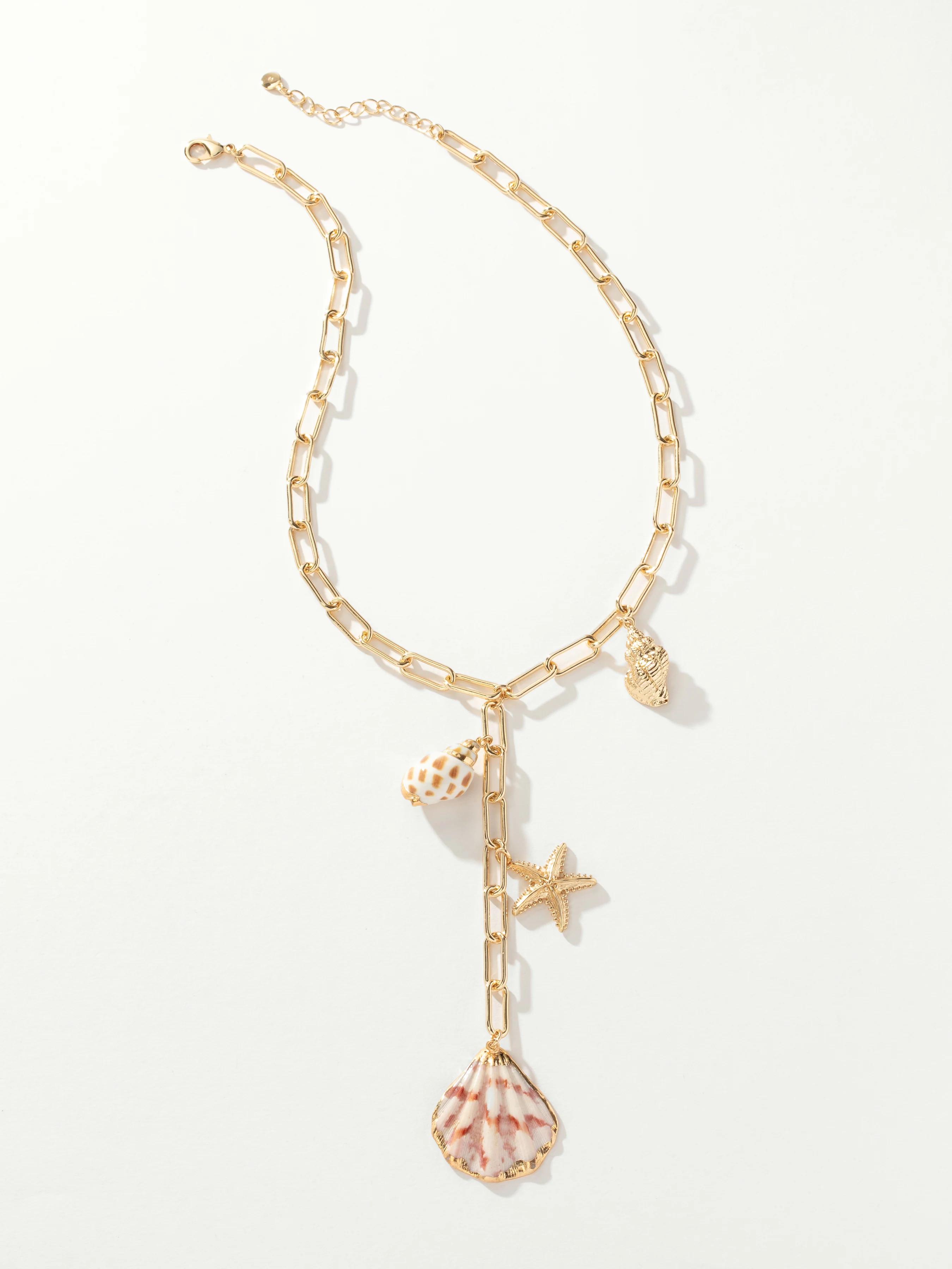 Shell Charm Necklace | Gold Statement Necklace | Uncommon James | Uncommon James