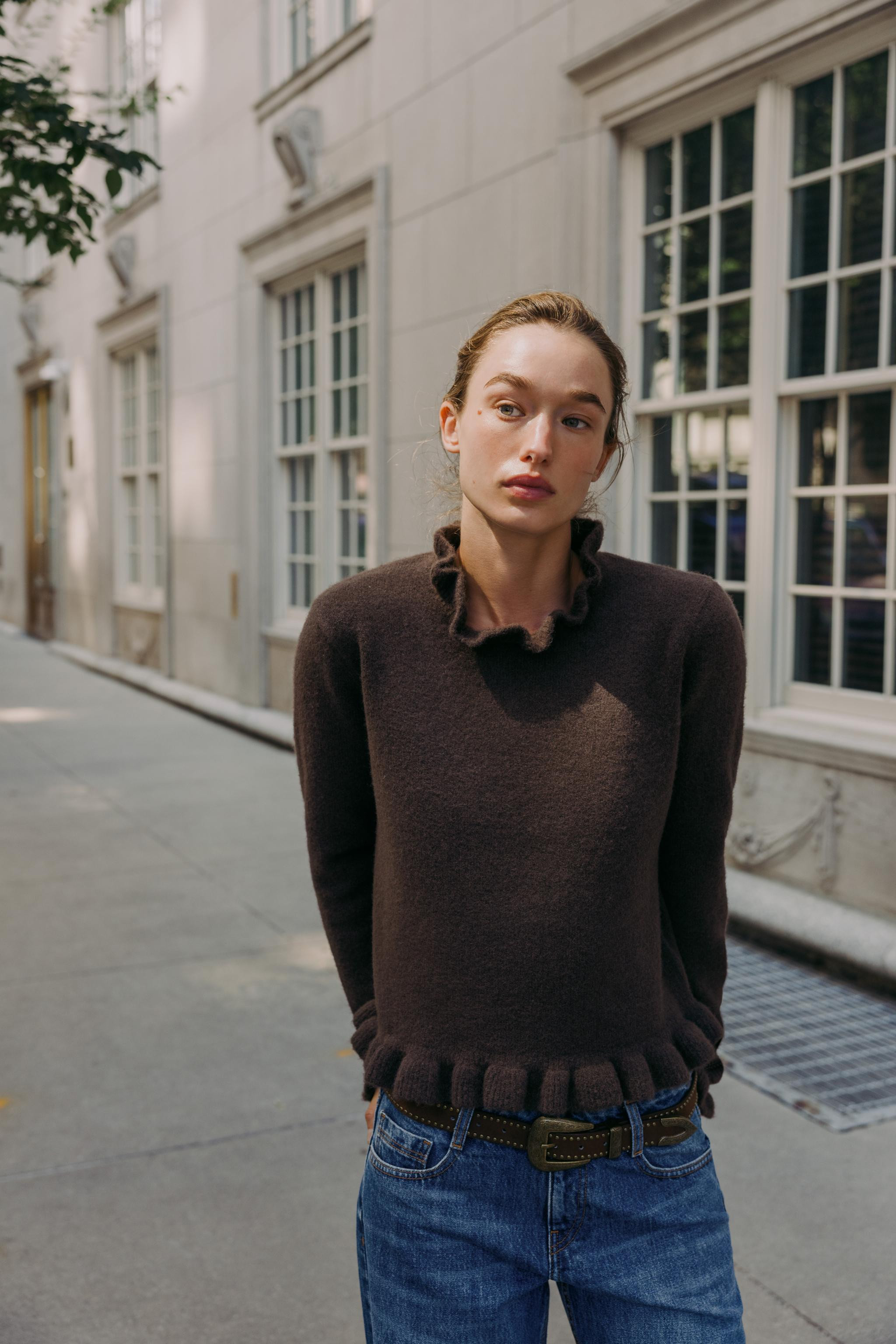 RUFFLED KNIT SWEATER | Zara US