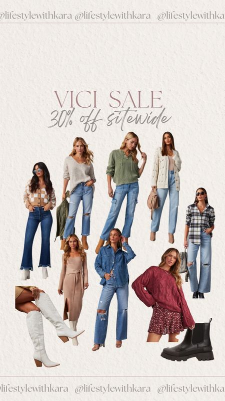Favorite fall Vici finds // copy and paste code below for 30% off sitewide! 

Trendy fall fashion, boots, fall boots, fall vibes, fall fashion, jackets, sweaters, jeans

#LTKSale #LTKfindsunder100
