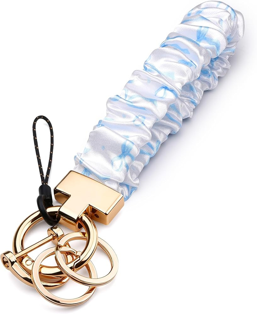 Scrunchie Keychain Wristlet, Cute Stretch Key Chain for Women, Wrist Lanyard for Car Keys Wallet,... | Amazon (US)
