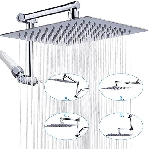 12 Inch High Pressure Showerhead with 11 Inch Arm | Amazon (US)