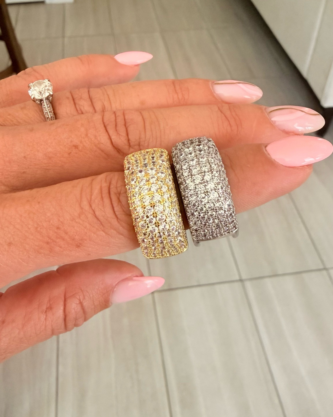 Finally got the silver cover ring for my smart ring and I’m so happy I kept both colors. I love having the gold and silver options depending on my jewelry or outfit, and they’re such a pretty way to dress up a smart ring while helping cover scratches too.

smart ring cover, smart ring cover ring, silver ring cover, gold ring cover, statement ring, pave ring, stackable ring, jewelry find, everyday jewelry, ring cover for smart ring

#LTKgrwm #LTKActive #LTKU