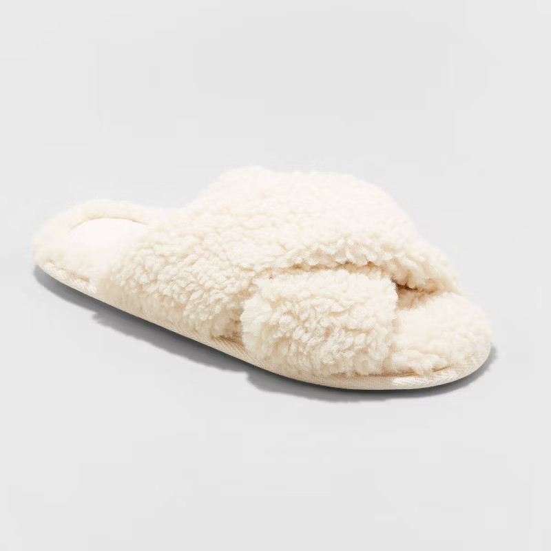 Women's June Sherpa Crossband Slippers - Stars Above™ | Target