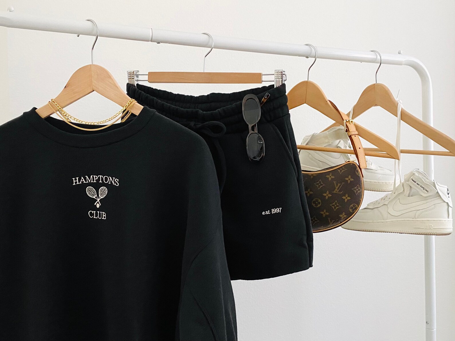 Loungewear Shorts Set: Vintage Inspired Hamptons Club Tennis Crewneck Sweatshirt Embroidered Over... | Etsy (US)