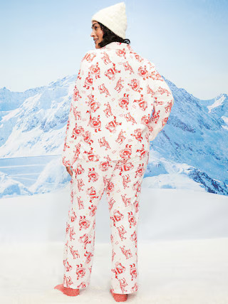 Printed Flannel Pajama Pant Set for Women | Old Navy (US)