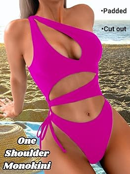Sexy One Piece Swimsuit for Women,Cut Out Keyhole High Cut Cheeky Monokini,Pool Party Beach Wear ... | Amazon (US)