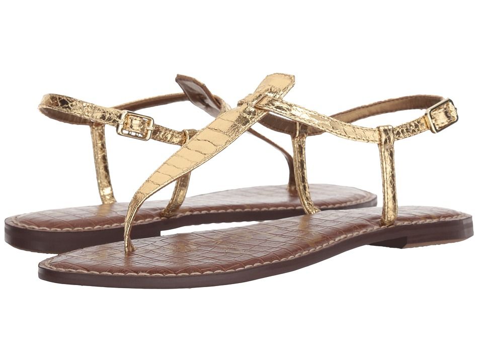 Sam Edelman - Gigi (Gold Boa Print) Women's Sandals | Zappos