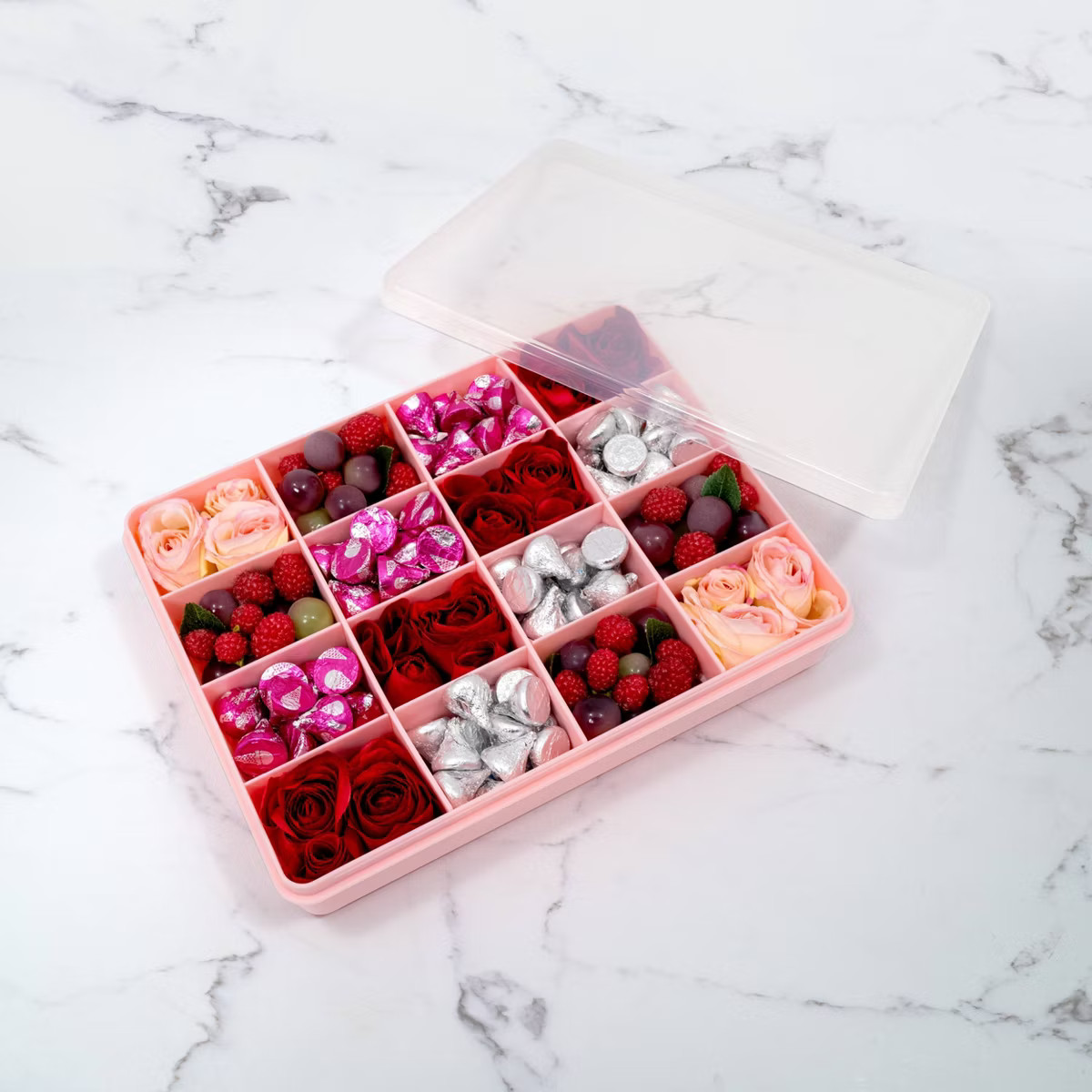 Cook With Color Valentine Snack Box with Adjustable Dividers Pink | Target