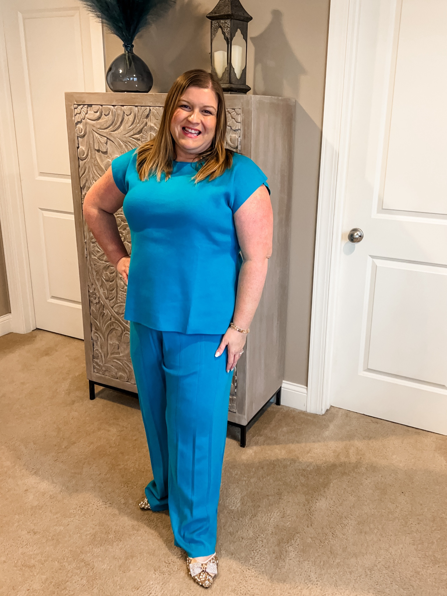 Nice loungewear two piece set that can be dressed up too! Wearing size XL. 

#LTKFindsUnder100 #LTKMidsize #LTKTravel