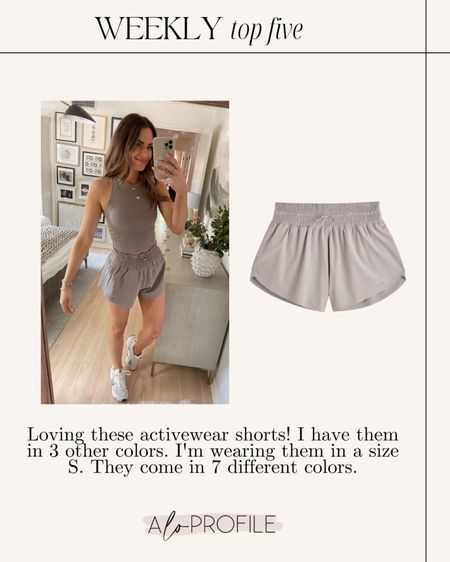 Literally the best activewear shorts for summer! I have them in three colors. They come in a total of 7 different colors. I wear a size S. 