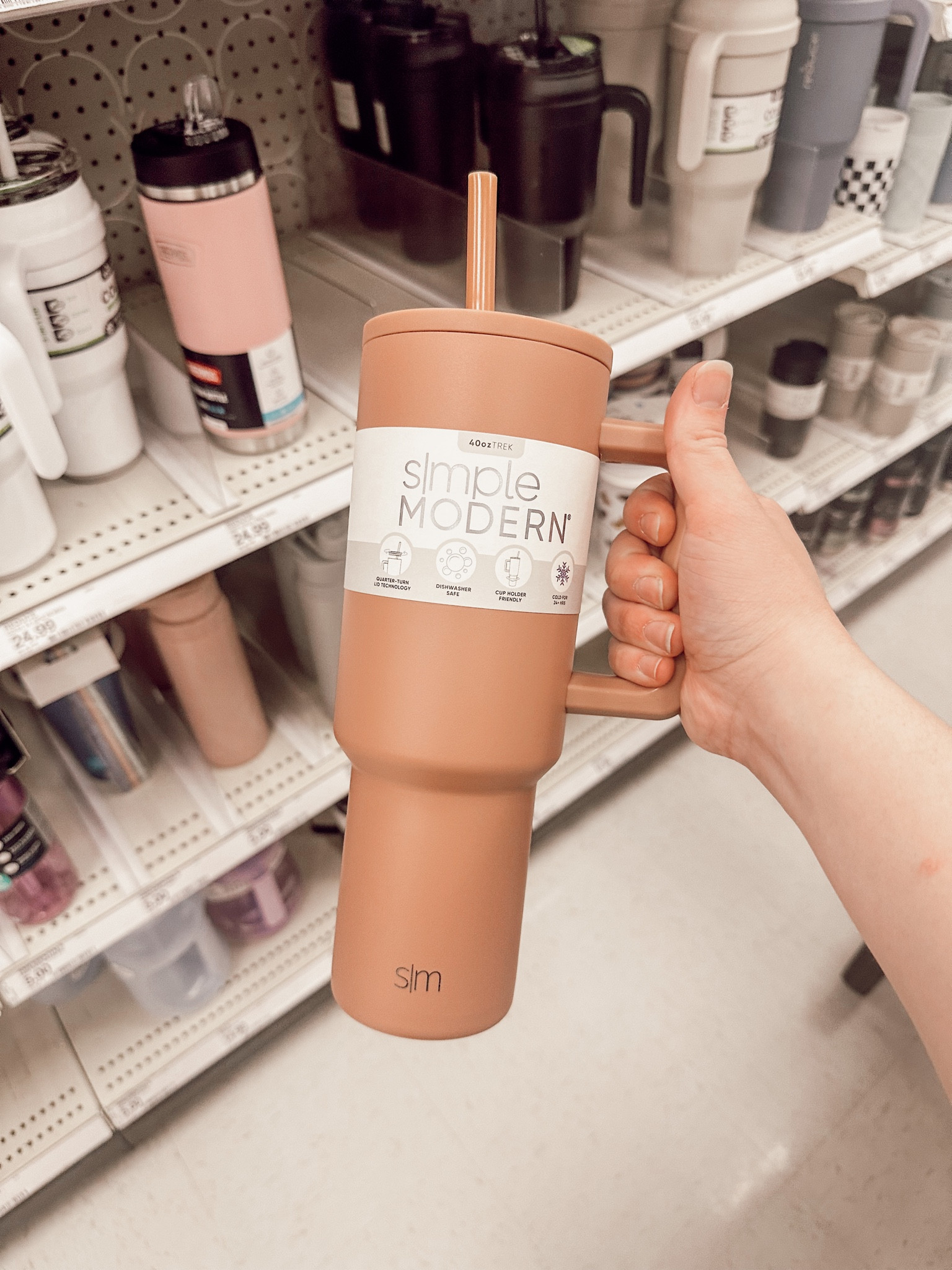 Simple modern 40oz tumbler - Mauve