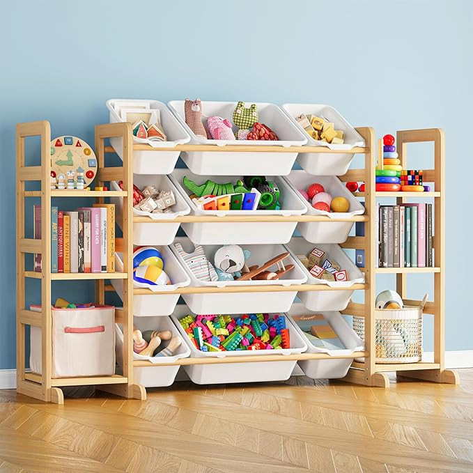 SpaceAid Toy Storage Organizer with 6 Shelves and 12 Bins, Toy Organizers Storage Bookshelf, Kids... | Amazon (US)