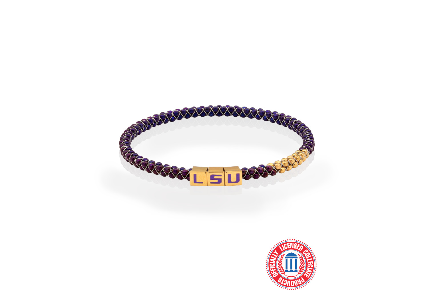 Bracelet from the Collegiate Collection featuring a Louisiana State University inspired design. P... | Mignon Faget