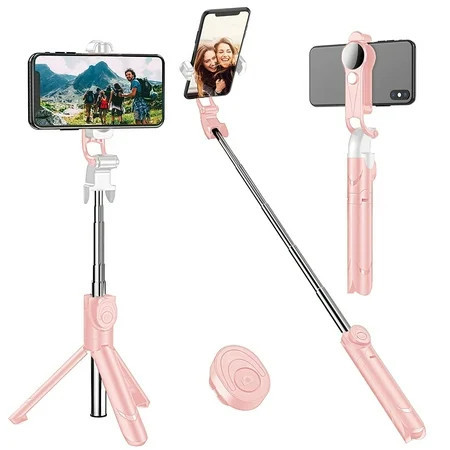 QiShi Accreate Bluetooth Selfie Stick, Extendable Tripod, Wireless Remote | Walmart (US)