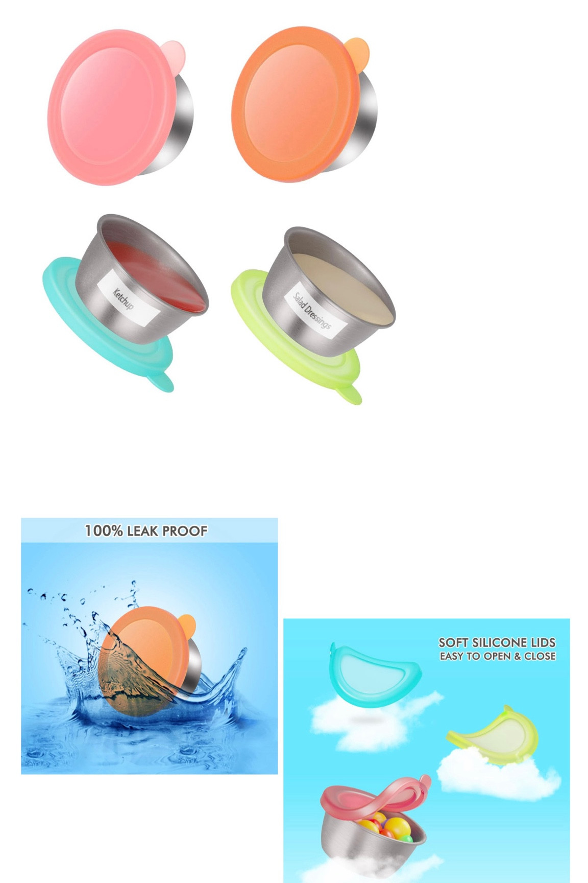 Recipientes para aderezos ! Tazas reutilizables . 

#LTKFamily #LTKBacktoSchool #LTKSeasonal