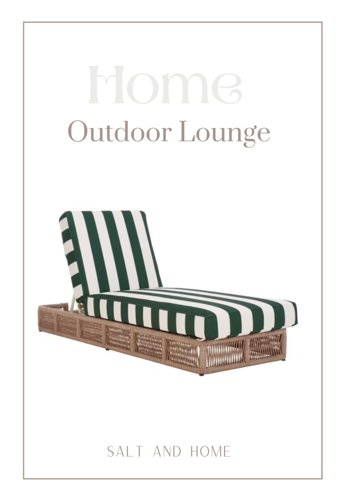 Outdoor lounge chair!! So pretty and on sale!

#LTKHome #LTKSeasonal #LTKSummerEdit