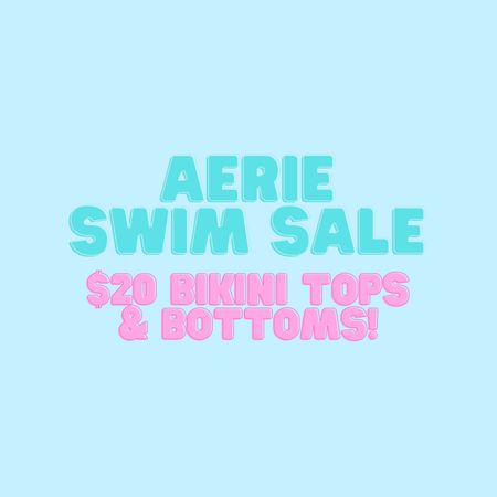 Aerie swim sale!!! $20 bikini tops and bottoms! Perfect for spring break, summer vacation, beach trip, bachelorette trip, lake weekend! 

#LTKsalealert #LTKswim #LTKSeasonal