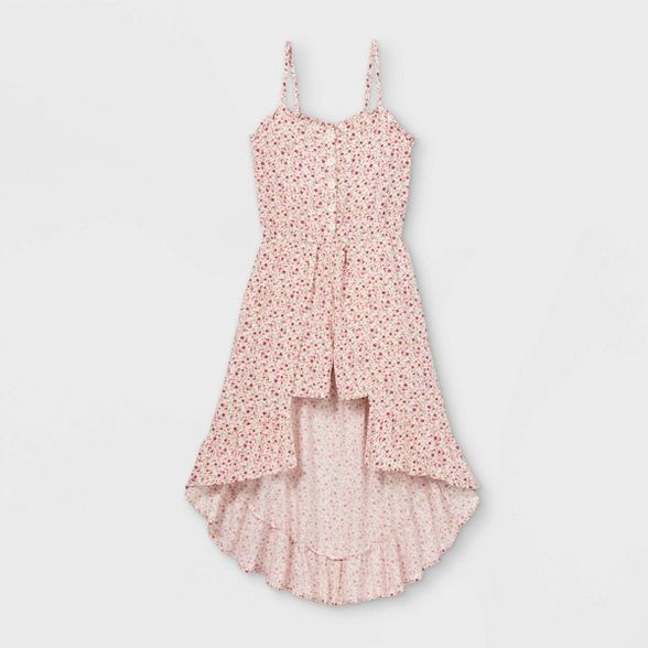 Girls' Button-Front Floral Sleeveless Walk-Through Romper - art class™ | Target