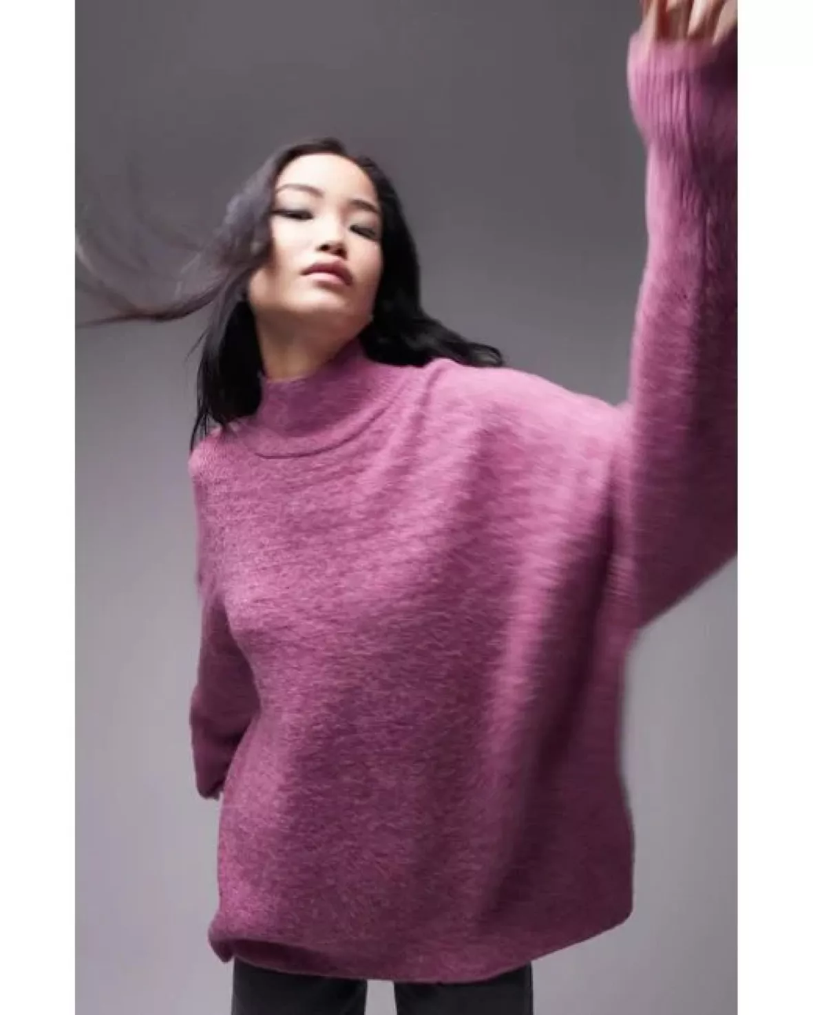Oversized polo-neck jumper - Dark … curated on LTK