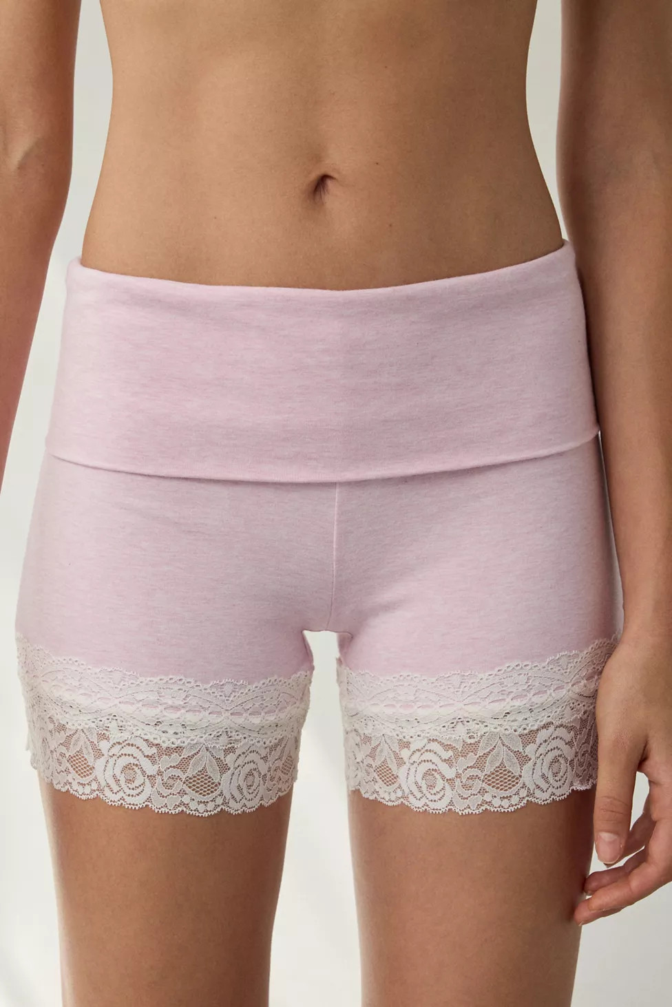 Out From Under Bec Foldover Lace Trim Short | Urban Outfitters (US and RoW)