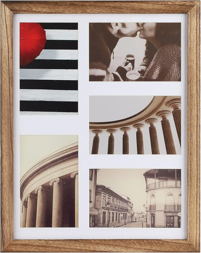 Emfogo 11x14 Picture Frames Rustic Wood Picture Frames for Wall Solid Wood and High Definition Gl... | Amazon (US)