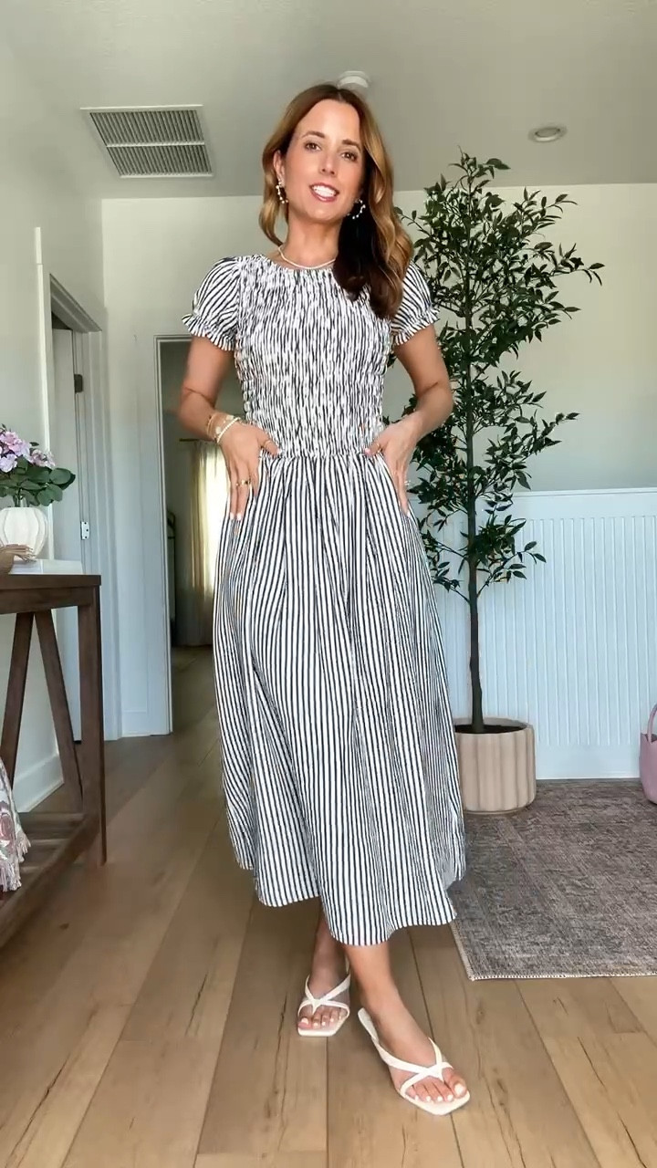 My church #ootd! I love this striped dress from Anthropologie in XXS petite! Smocked and stretchy on top. Spring dress. Coastal dress. Vacation dress. Resort wear. Resort outfit. Coastal outfit. Easter dress. 


#LTKootd #LTKTravel #LTKPetite