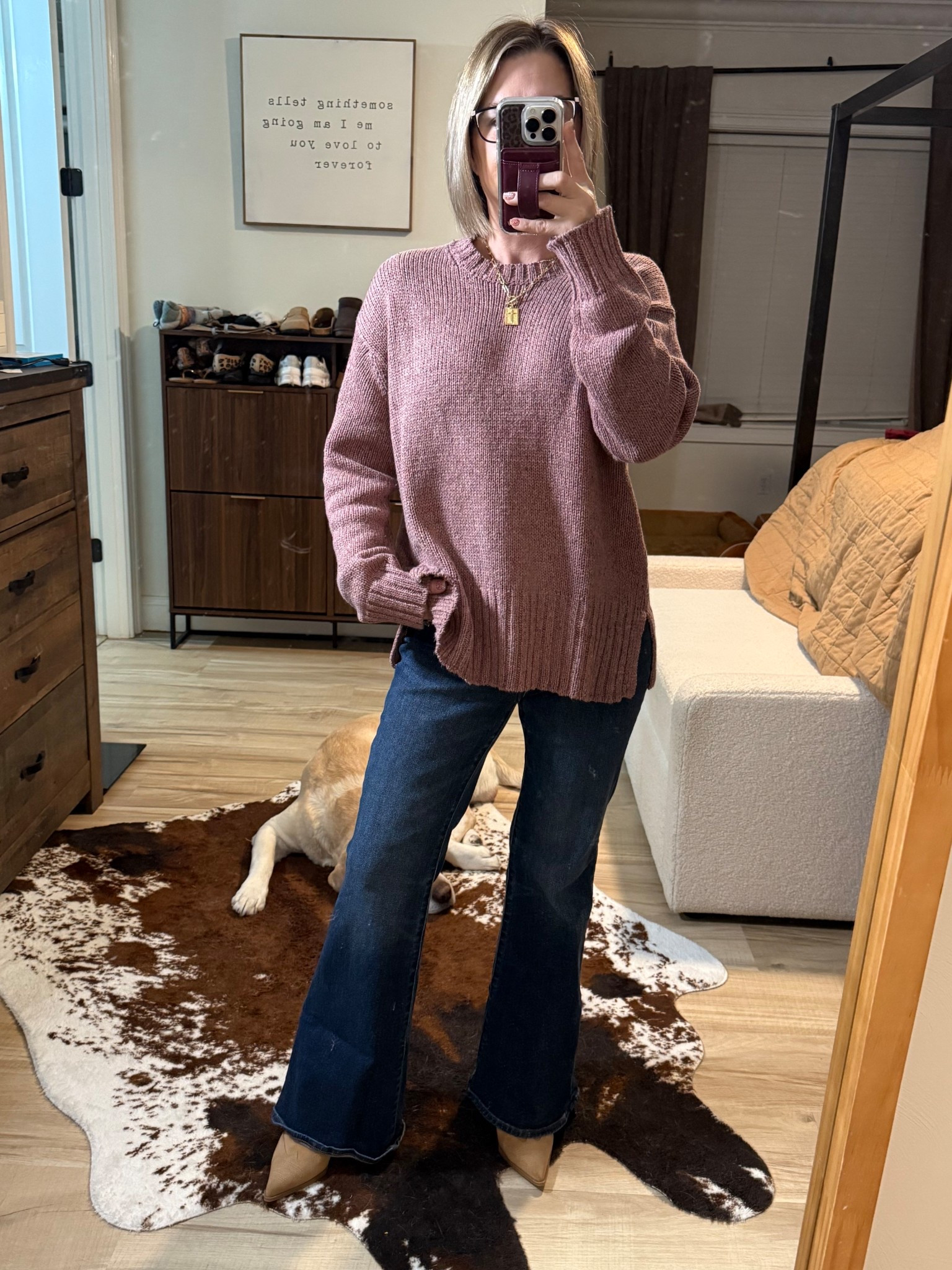 Sweater small 
Jeans 2
Boots TTS

#LTKOver40 #LTKStyleTip #LTKPetite