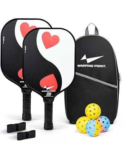 Pickleball Paddles Set of 2, Fiberglass Pickleball Set, Durable & Lightweight USAPA Approved Pickle Ball Rackets 2 Pack Pickleball Gifts for Women with Bag & Outdoor Balls for Men Beginner Kids Adults | Amazon (US)