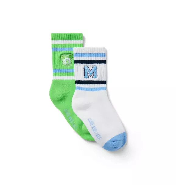 Disney Mickey Mouse Varsity Crew Sock 2-Pack | Janie and Jack
