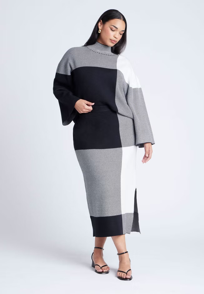 Intarsia Sweater Skirt | Eloquii