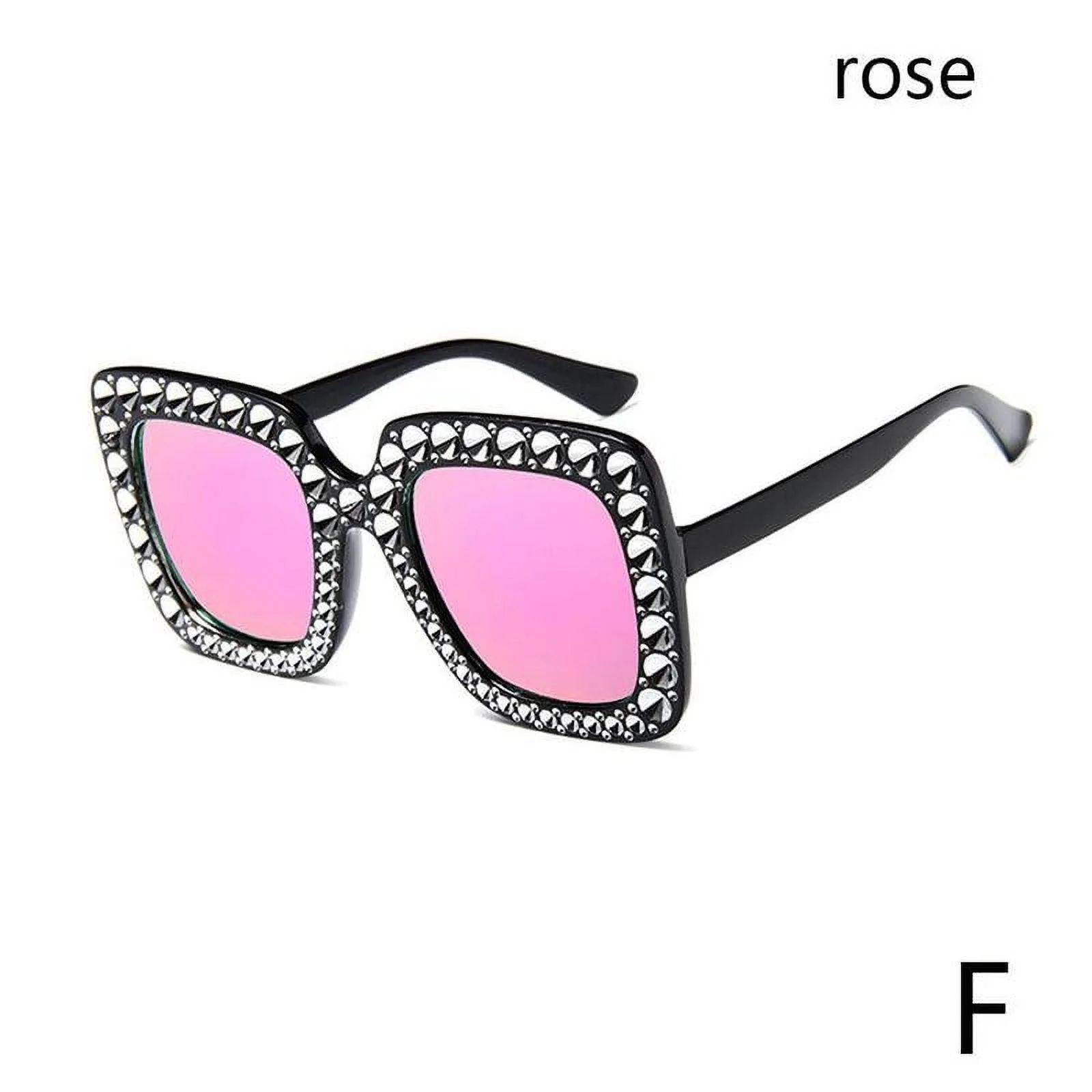 Oversized Square Frame Bling Rhinestone Retro Women Sunglasses Fashion L7E8 | Walmart (US)