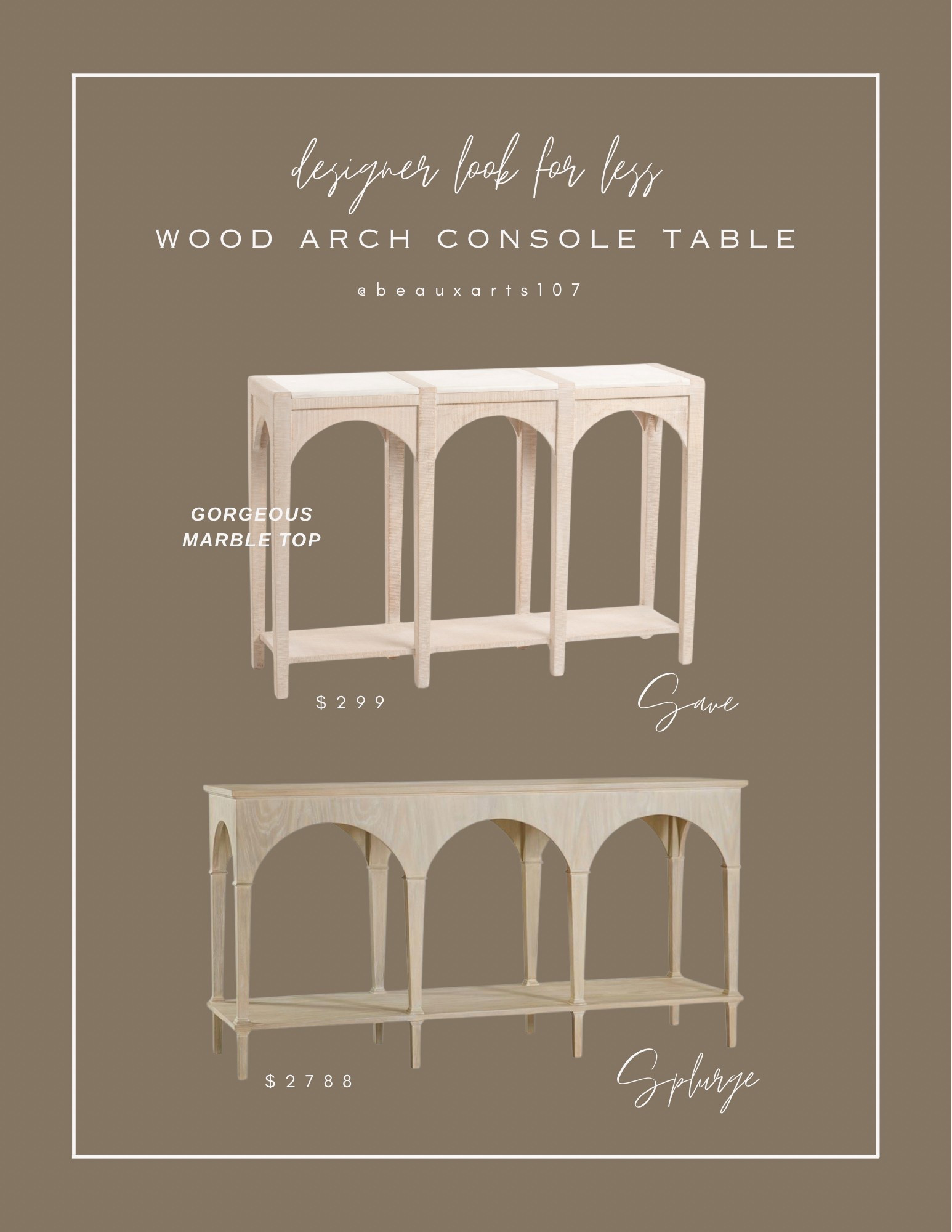 This designer look for less wood arch console table is so beautiful and I love the marble top detail soo much!!

#LTKSaleAlert #LTKStyleTip #LTKHome