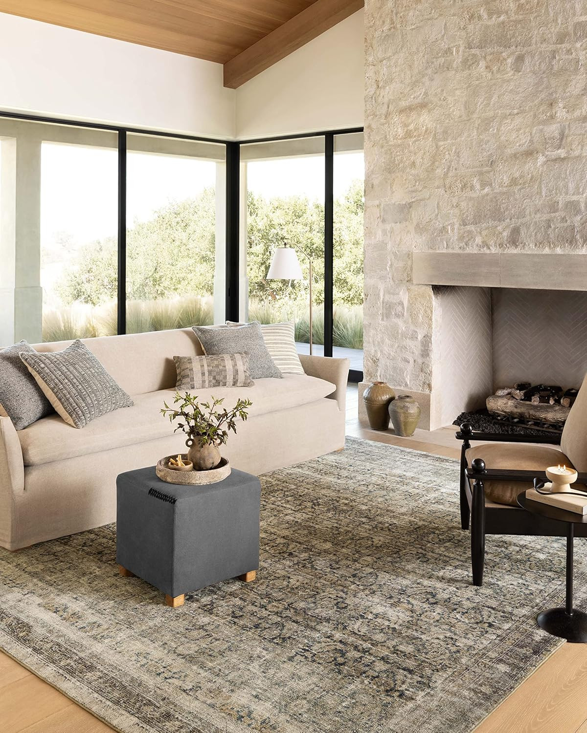 Loloi Amber Lewis Morgan 3'-6" x 5'-6" Accent Rug in Navy/Sand - Large Area Rug, Neutral Area Rug... | Amazon (US)