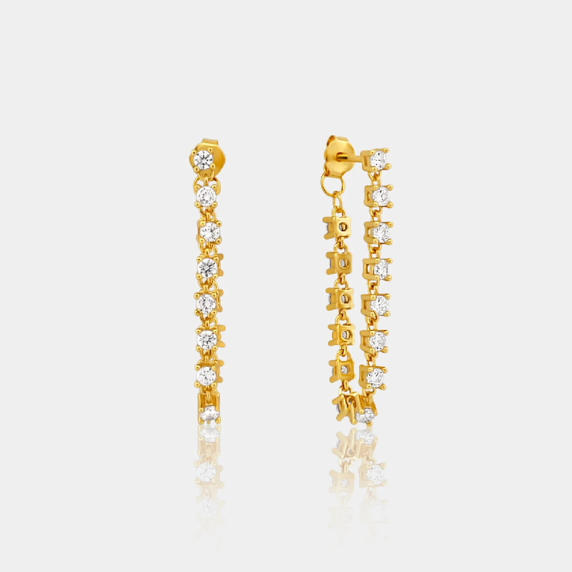 Tennis Link Drop Earrings | LINK'D THE LABEL