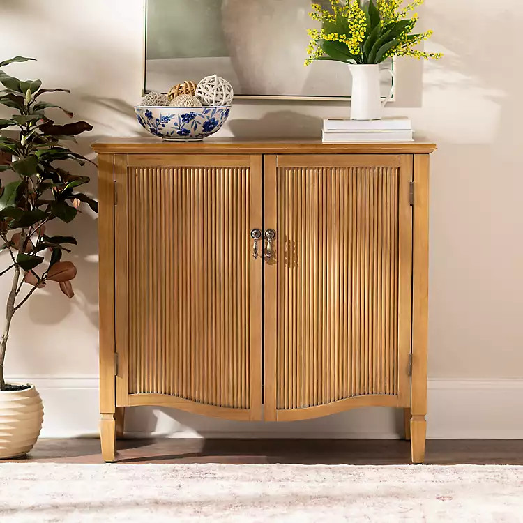 New! Brown Wood Sienna 2-Door Cabinet | Kirklands