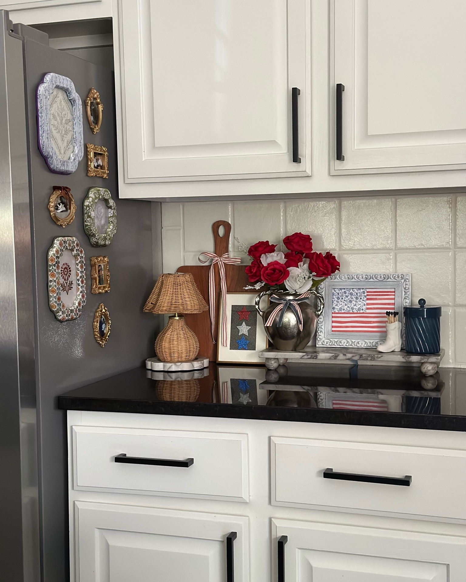 Kitchen Counter Decor Styling! but Americana style! 🇺🇸♥️🤍💙

#LTKHome #LTKSeasonal #LTKSaleAlert