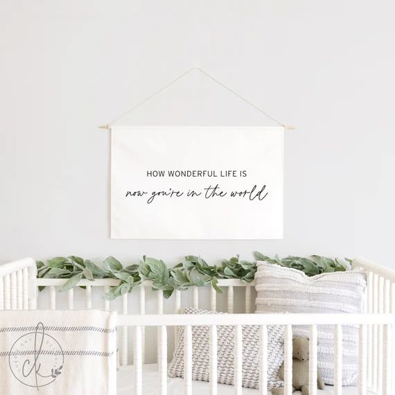 How Wonderful Life is Now You're in the World  Nursery - Etsy | Etsy (US)