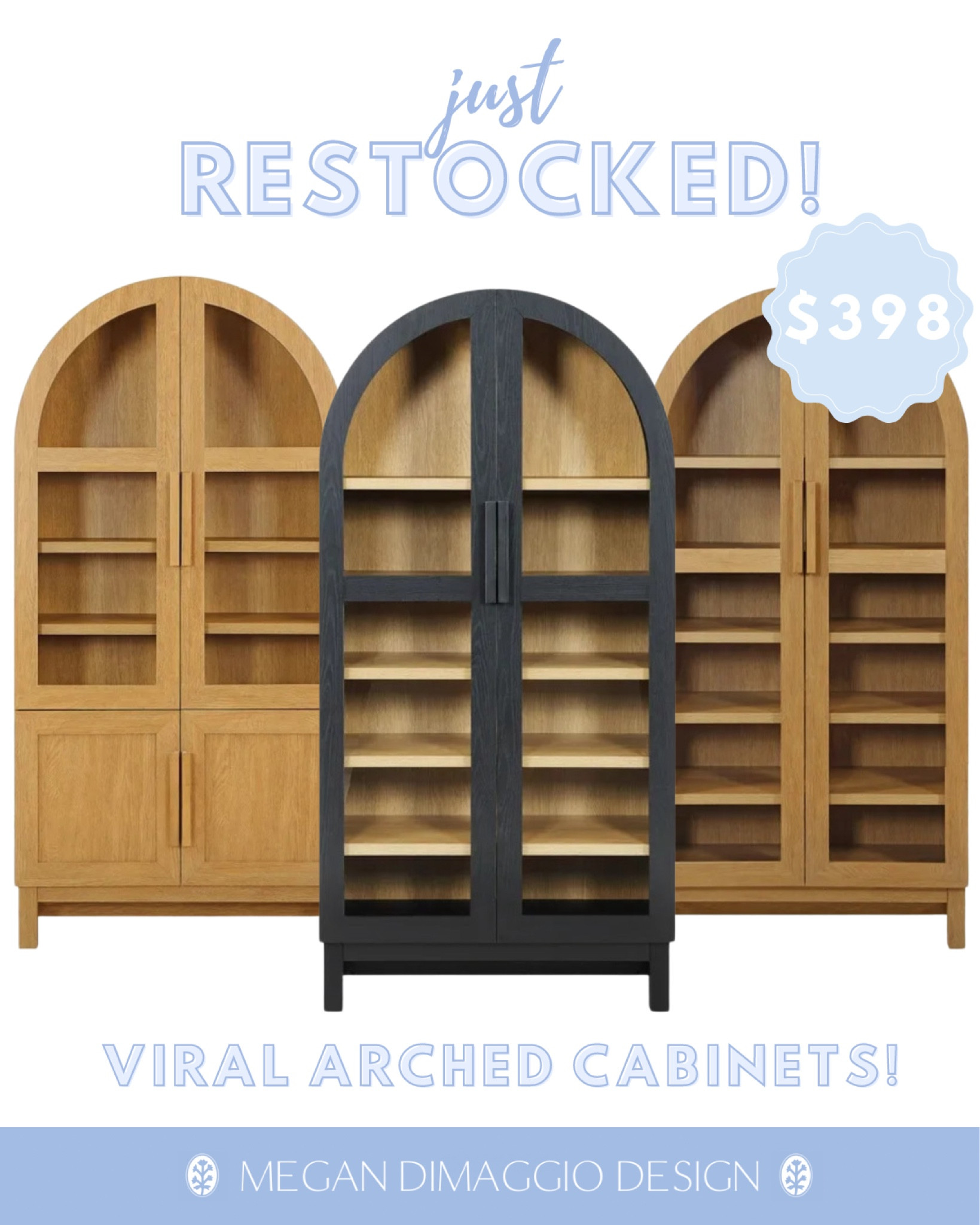 🏃🏼‍♀️🏃🏼‍♀️🏃🏼‍♀️ these viral arched display cabinets are BACK IN STOCK!! Designer inspired, highly rated 🙌🏻, and each under $400?!! 🤯 Don’t wait to checkout your cart if you were waiting for these!!

#LTKHome