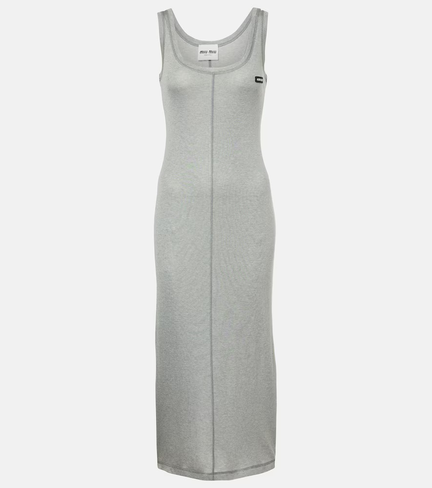 Miu Miu Knitted silk midi dress | Mytheresa (US/CA)