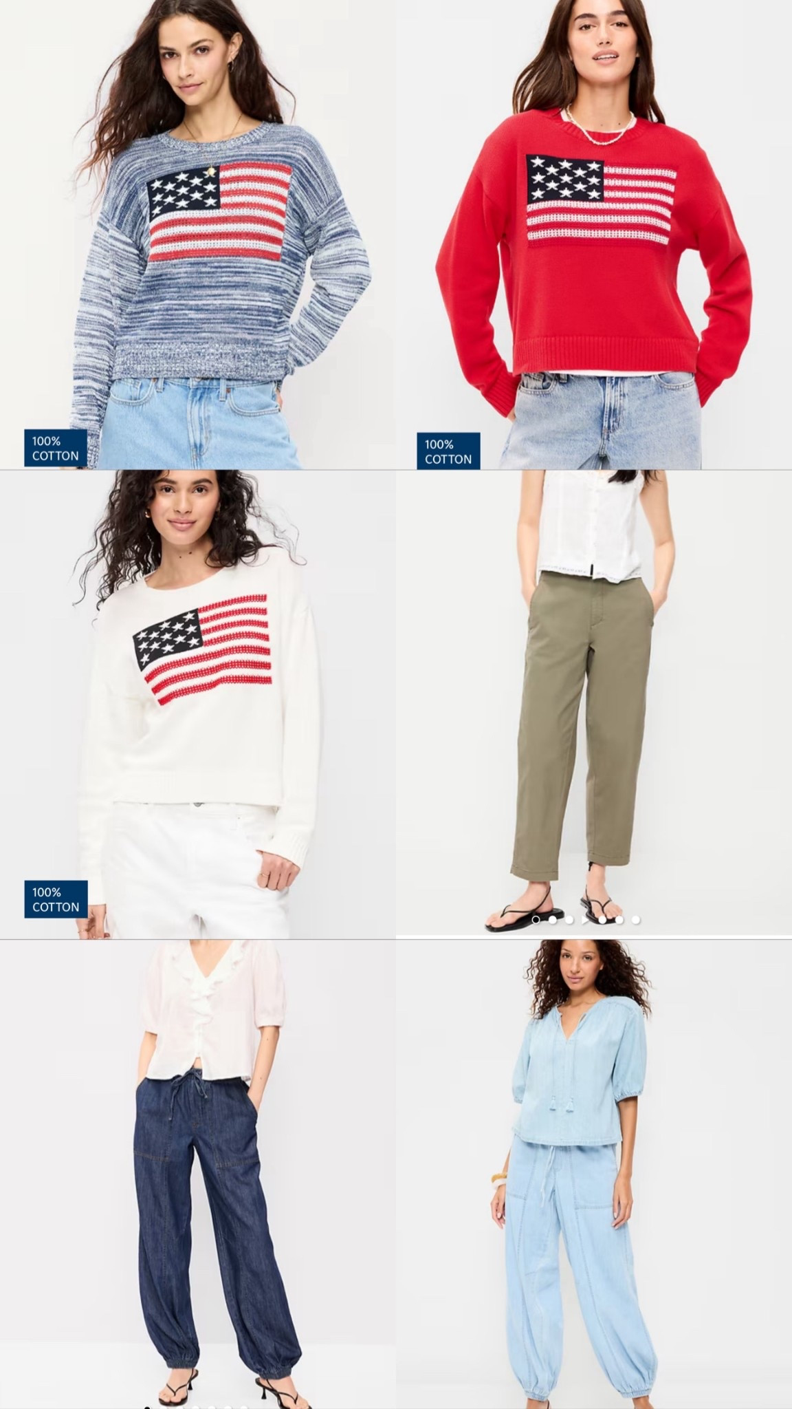 Old navy new in
Flag sweater
Pants

Spring outfits 2026
Vacation outfits beach
Date night outfits
Spring dresses