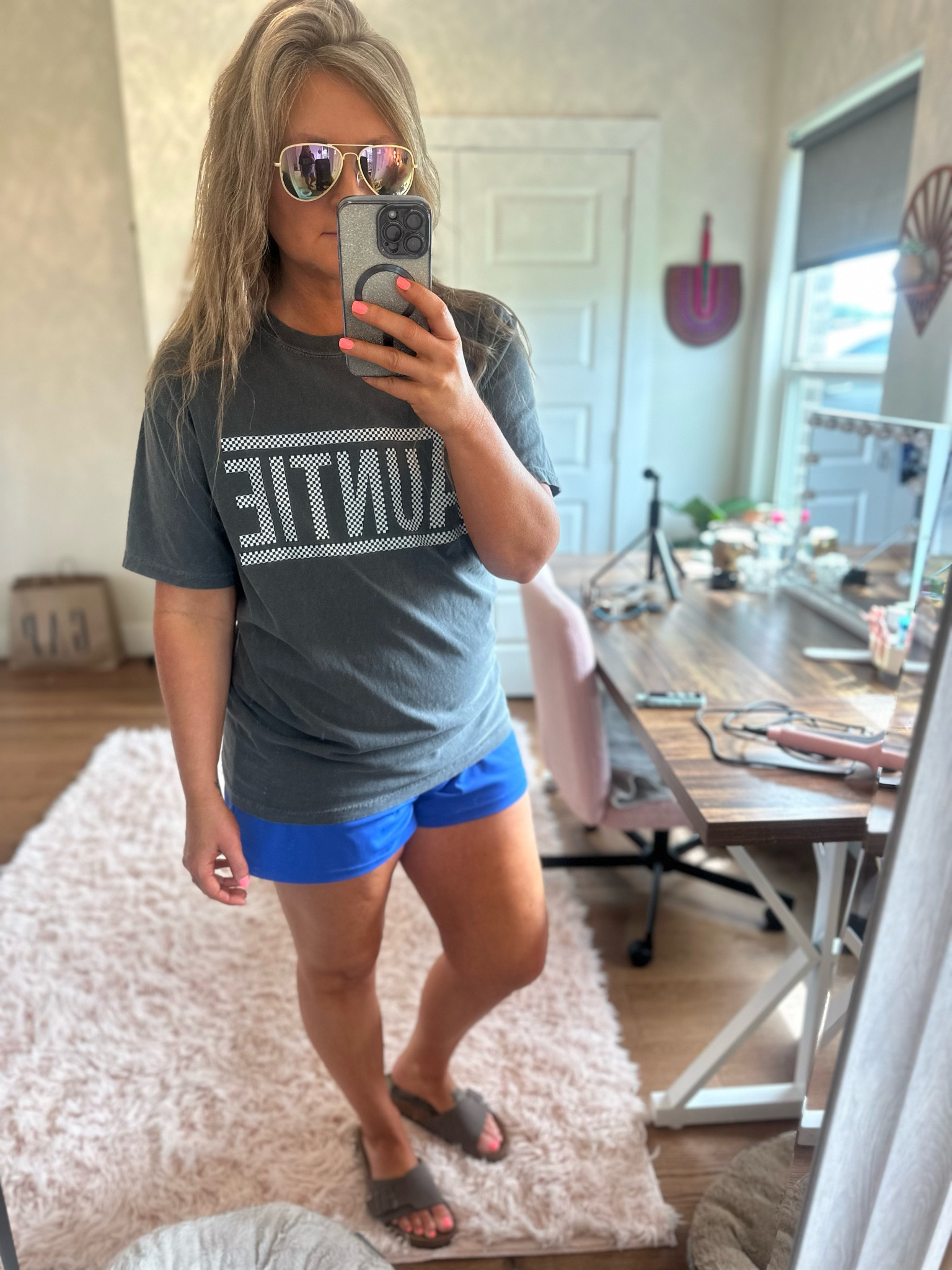 Auntie Comfort Colors Tee, Halara Shorts Burks and Blender Sunnies 😎

#LTKStyleTip #LTKMidsize #LTKFindsUnder50