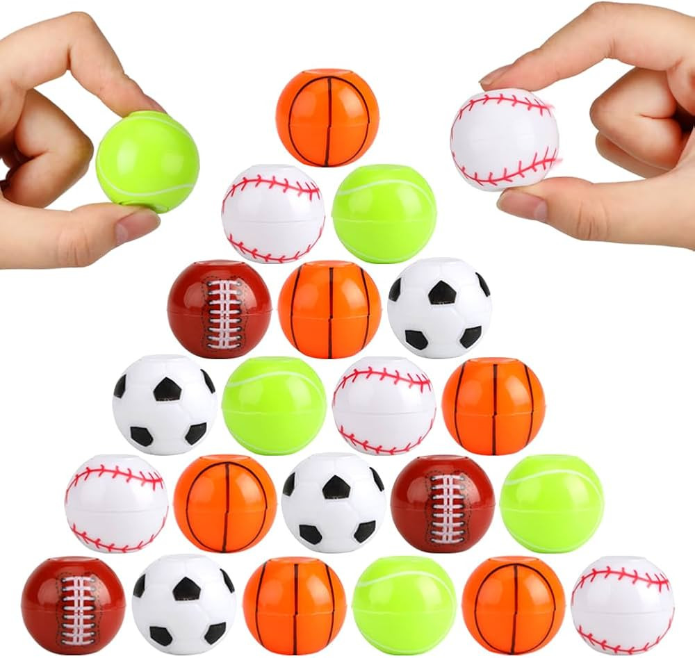 42 Pack Sport Party Favors, Mini Fidget Spinner Sport Ball Toys for Kids Fidget Toys Soccer Baseb... | Amazon (US)