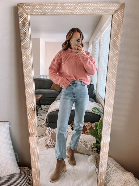 Classroom outfit idea🍎 wearing a xs sweater and size 25 denim 

#LTKstyletip #LTKunder100