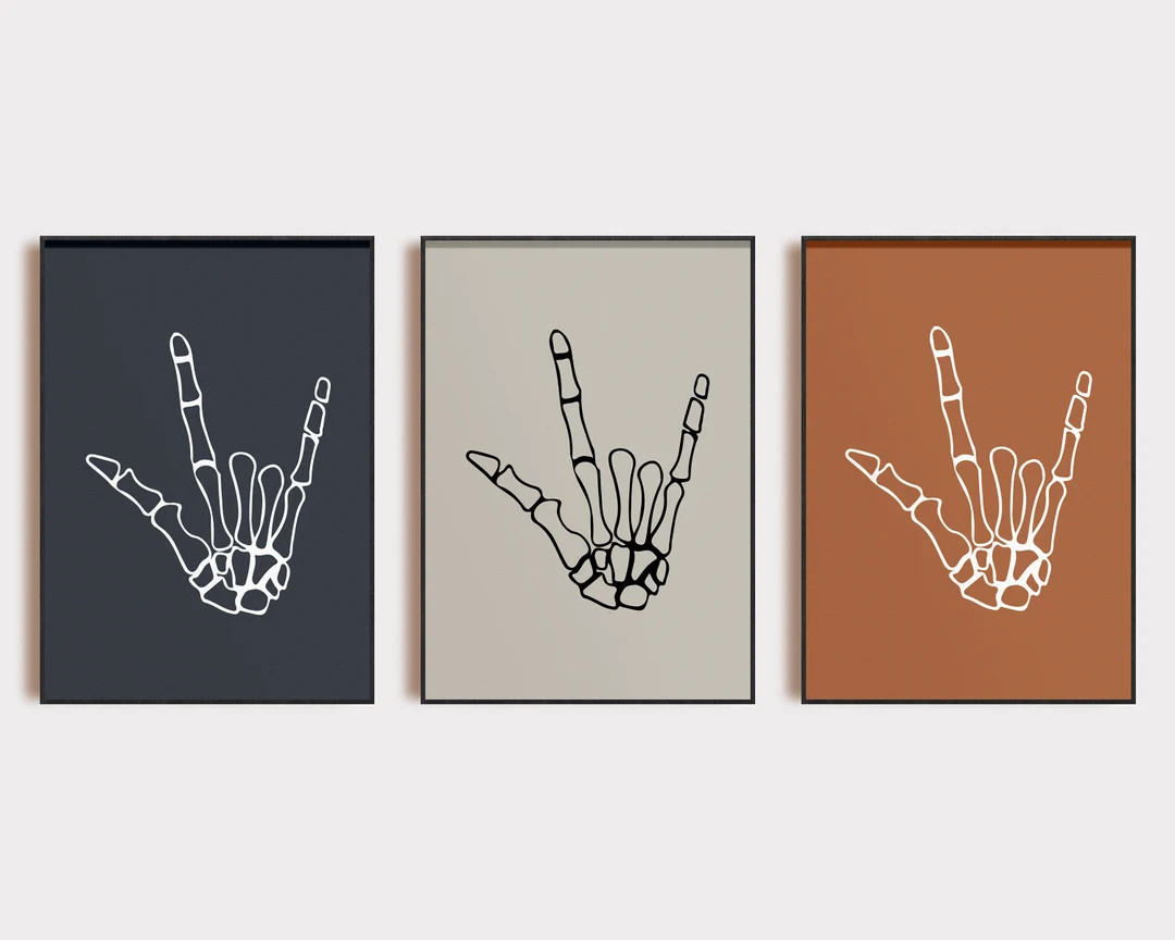 skeleton print | cute halloween decor | halloween wall art | minimalist halloween poster | hallow... | Etsy (US)